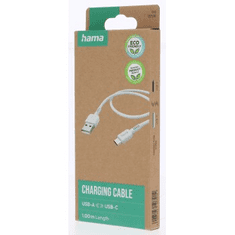 HAMA Eco kábel USB-C 2.0 typ AC 1 m, biely