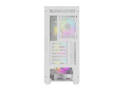 Genesis Počítačová skriňa DIAXID 605 ARGB. MIDI. USB-C. biela/Midi Tower/Transpar./Biela