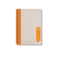 Zápisník B5 čistý, oranžový, 50 listov