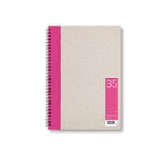 Zápisník B5 čistý, ružový, 50 listov