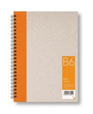 Zápisník B6 čistý, oranžový, 50 listov