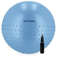Spokey HALF FIT 2v1 Masážna gymnastická lopta, 65 cm, modrý