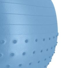 Spokey HALF FIT 2v1 Masážna gymnastická lopta, 75 cm, modrý