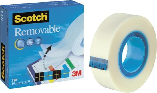 3M Lepiaca odstrániteľná páska Scotch, 19 mm x 33 m