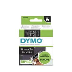 Dymo Páska D1 - čierna, šírka 24 mm, návin 7 m, biele písmo