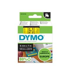 Dymo Páska D1 šírka 6 mm/návin 7m, čierna / žltá