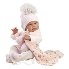 Llorens 84338 NEW BORN HOLČIČKA - realistická bábika bábätko s celovinylovým telom - 43 cm