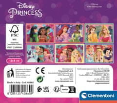 Clementoni Obrázkové kocky Disney princeznej, 6 kociek