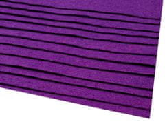 Látková dekoratívna plsť / filc 20x30 cm - (F55) fialová (2 ks)