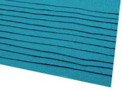 Látková dekoratívna plsť / filc 20x30 cm - (F74) modrá tyrkys (2 ks)