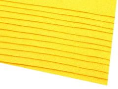 Látková dekoratívna plsť / filc 20x30 cm - (F37) žltá (12 ks)