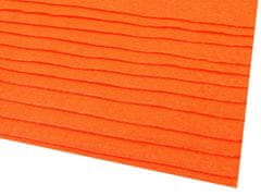 Látková dekoratívna plsť / filc 20x30 cm - (F59) oranžová reflexná (12 ks)