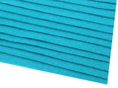 Látková dekoratívna plsť / filc 20x30 cm - (F67) modrá sýta (12 ks)