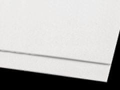 Penová guma Moosgummi s glitrami 20x30 cm - biela (2 ks)