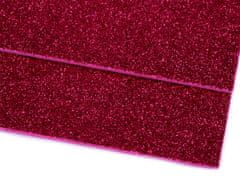 Penová guma Moosgummi s glitrami 20x30 cm - pink (10 ks)