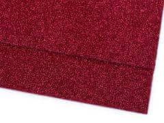 Penová guma Moosgummi s glitrami 20x30 cm - ružová malinová (2 ks)