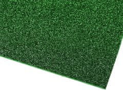 Samolepiace penová guma Moosgummi s glitrami 20x30 cm - zelená (10 ks)