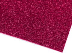 Samolepiace penová guma Moosgummi s glitrami 20x30 cm - ružová sýta (2 ks)