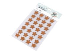 Samolepky korkové srdce / hviezda / motýľ - hnedá prírodná hviezda (12 karta)