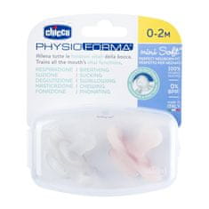 Chicco Cumlík Physio Mini Soft celosilikónový 0-2m holka 2 ks