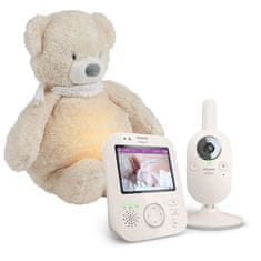 Philips Avent Opatrovateľka detská video SCD891/26+NATTOU Usávač 4v1 Sleepy Bear Beige 0m+