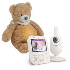 Philips Avent Opatrovateľka detská video SCD891/26+NATTOU Usávač 4v1 Sleepy Bear Pale Brown 0m+