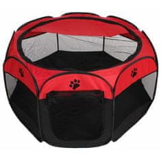 Pet Octagonal ohrádka pre psov červená-čierna varianta 42943