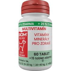 Giom S Multivitamín pes a mačka 60 tbl+25% zadarmo