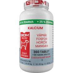 Giom S Kalcium pes, mačka 360 tbl + 25% zadarmo