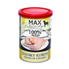 MAX Deluxe Dog kúsky kurčaťa, konzerva 400 g