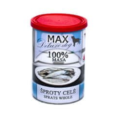 MAX Deluxe Dog šproty celé, konzerva 400 g