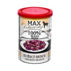 MAX Deluxe Dog kuracie srdce, konzerva 400 g