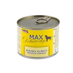 MAX Deluxe Dog kúsky kurčaťa, konzerva 200 g