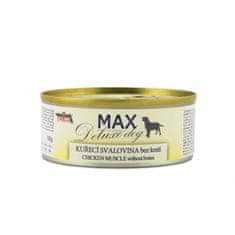 MAX Deluxe Dog kuracia svalovina bez kosti, konzerva 100 g