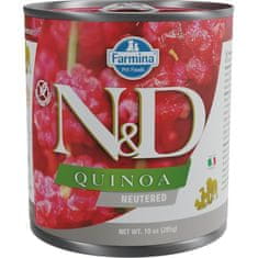 N&D QUINOA Dog konz. Pork Neutered 285 g