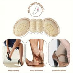 VIVVA® Ergonomické univerzálne vložky do topánok mäkké vankúšiky na päty (4 ks, 2x čierne, 2x béžové) | CUSHYHEELS