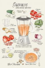 Pelcasa Gazpacho Illustrated Recipe In Spanish - 30x40 cm 