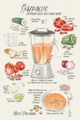 Pelcasa Gazpacho Illustrated Recipe In English - 21x30 cm 