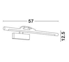 Nova Luce Nova Luce Mosadzné nástenné LED svetlo Tiffany pre dokonalé nasvietenie obrazov a zrkadiel NV 9141288
