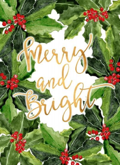 Pelcasa Merry And Bright Holly Floral Art - 21x30 cm