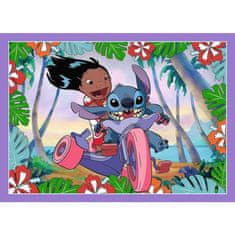 Trefl Puzzle 4v1 Bláznivý den Lilo&Stitch v krabici 28x28x6cm