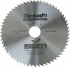 Tornado Kotúč na rezanie dreva 125x22,2 mm 60z ocele