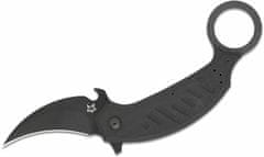 Fox Knives FX-826 KARAMBIT PIKAL FOLDING KNIFE, N690 BLACK IDROG.BLADE,G10 BLACK HANDLE