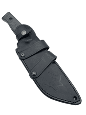 Fox Knives FX-611 NATIVE BUSHCRAFT FIXED KNIFE STAINLESS STEEL D2 BLACK STONEWASHED,MICARTA CANVAS