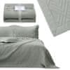 , Obojstranný pléd /prehoz na posteľ Ophelia, 200x220 cm, oceľová sivá