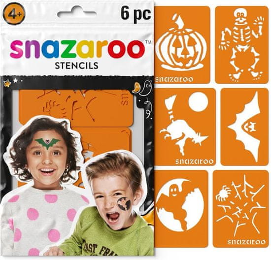 Snazaroo Šablóny na tvárovej farby Halloween 6ks