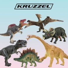 Kruzzel Dinosaury - pohyblivé figúrky, 6 ks. 22398 