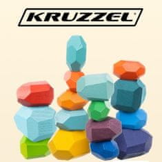 Kruzzel Kamene/drevené kocky - 16 ks. 22475 