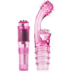 XSARA Růžový vibrátor se stimulátorem klitorisu - wdk 8833