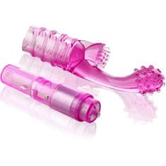 XSARA Růžový vibrátor se stimulátorem klitorisu - wdk 8833